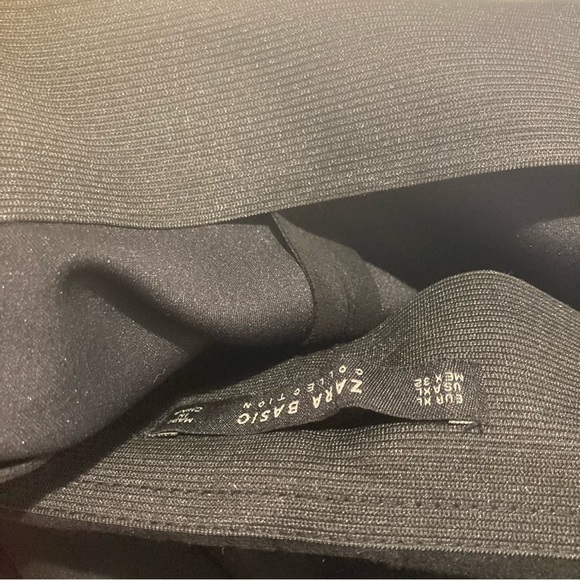 ZARA BASIC Sz XL Faux Suede Jeggings Style Side Zipper Closure & At Hem Pants - Picture 8 of 9